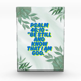 Bloque Para Fotos Salmo 46:10 - "Quédate quieto y sé que soy Dios".
