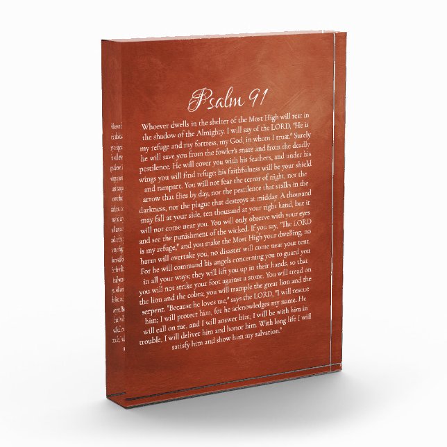 Bloque Para Fotos Salmo 91 para la protección (Izquierda)