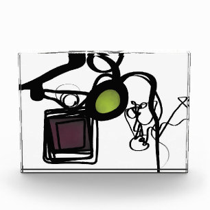 Bloque Para Fotos Saludos desde Filydion: Resumen en blanco y negro