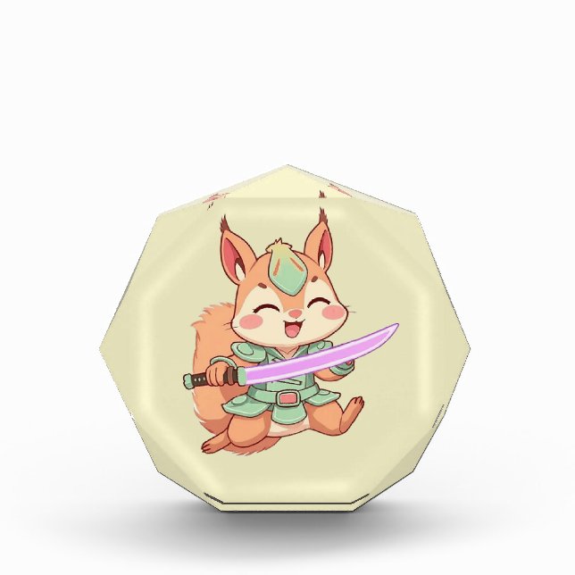 Bloque Para Fotos Samurái de ardilla Kawaii. (Anverso)