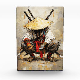 Bloque Para Fotos Samurai Resting Palette Knife Orange Impasto