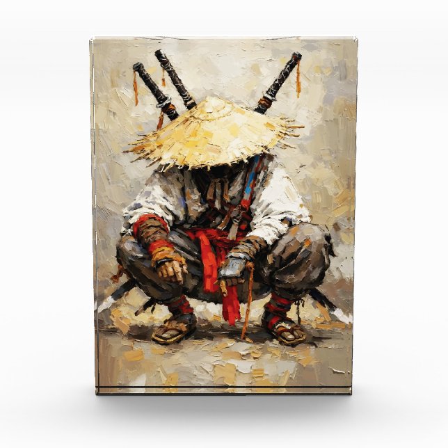 Bloque Para Fotos Samurai Resting Palette Knife Orange Impasto (Anverso)
