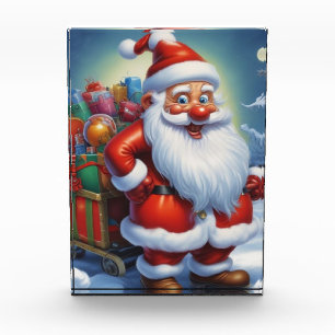 Bloque Para Fotos Santa Cláusula Feliz Navidad Feliz Año Nuevo