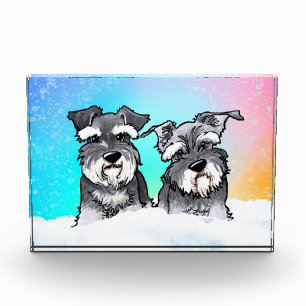 Bloque Para Fotos Schnauzer de invierno