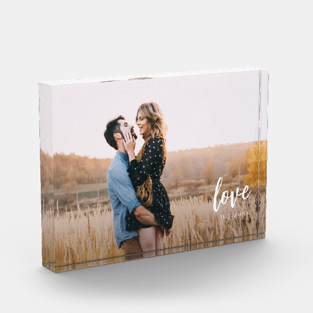 Bloque Para Fotos Script Love Personalized Couples (Izquierda)