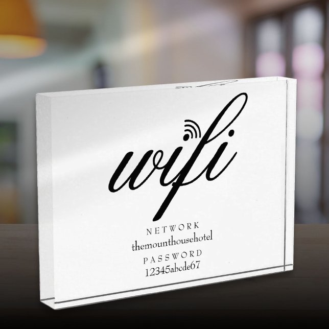 Bloque Para Fotos Señal de red y contraseña Wifi (Wifi Network and Password Sign Photo Block)