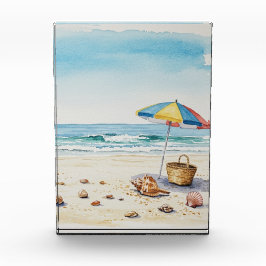 Bloque Para Fotos Serenidad costera: Flores acuáticas en la playa