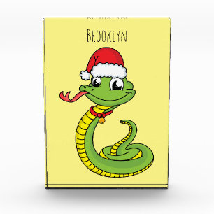 Bloque Para Fotos Serpiente verde suave con personalizado de sombrer