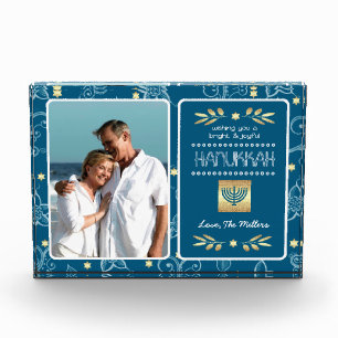 Bloque Para Fotos Shine y Bright Hanukkah Personalizado