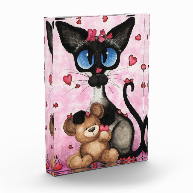 Bloque Para Fotos Siamese Cat Valentines Day by Bihrle (Izquierda)