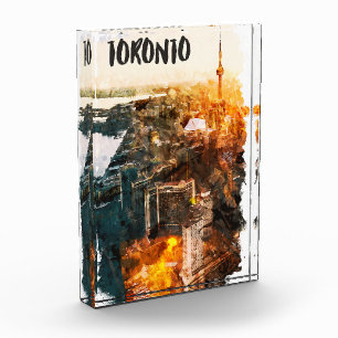 Bloque Para Fotos Silhouette de la línea de sol de Toronto Canada Su