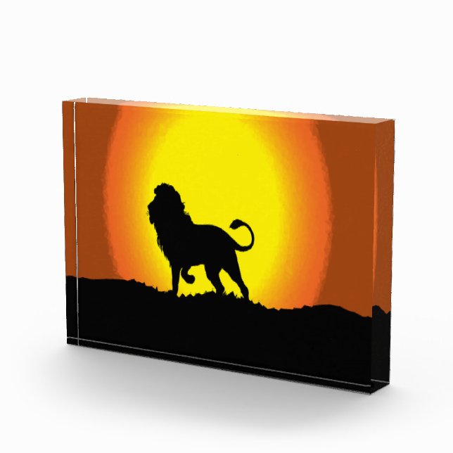 Bloque Para Fotos Silhouette de león de Dusk (Derecha)