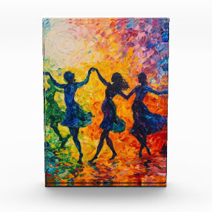 Bloque Para Fotos Siluetas coloridas bailando