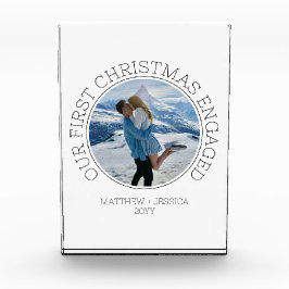 Bloque Para Fotos SImple Couple Personalized First Christmas Engaged