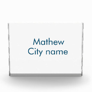 Bloque Para Fotos simple letra inicial monograma añada su nombre