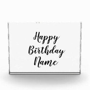Bloque Para Fotos simple minimal feliz cumpleaños añade tu nombre