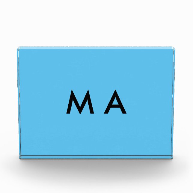 Bloque Para Fotos Simple monogram add your name letter man minimal t (Anverso)