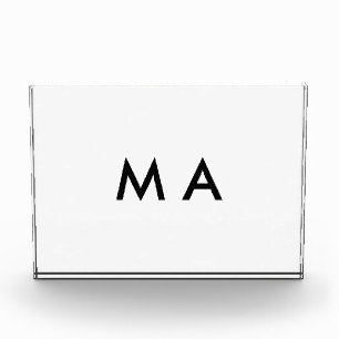 Bloque Para Fotos Simple monograma añade tu letra de nombre hombre m