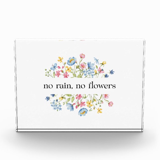 Bloque Para Fotos Sin lluvia, sin flores | (Anverso)