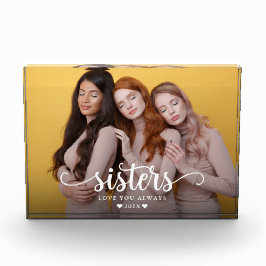 Bloque Para Fotos Sisters Script Heart Modern