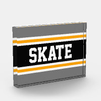 SKATE Atlético Gris Negro Rayas de Carreras Amaril