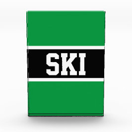 Bloque Para Fotos SKI Atletismo negrita Brillante Black White Stripe