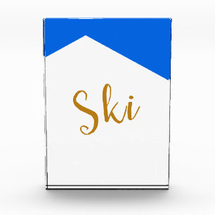 Bloque Para Fotos SKI Moderno Bright Montaña Blanca Alpine Blue Sky