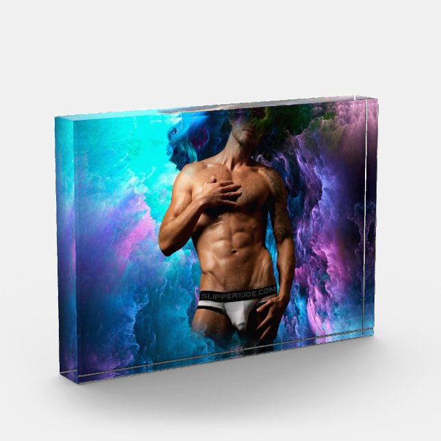 Bloque Para Fotos SlipperyJoe hombre muscular macizo de ropa interio (Izquierda)