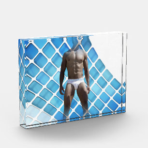 Bloque Para Fotos SlipperyJoe hombre muscular seis empates abs macho