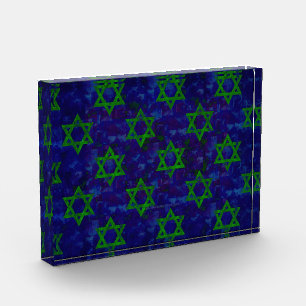 Bloque Para Fotos SlipperyJoe's Hanukkah filas verdes Estrellas de D