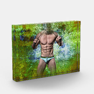 Bloque Para Fotos SlipperyJoe's hombre adulto muy musculoso sin cami