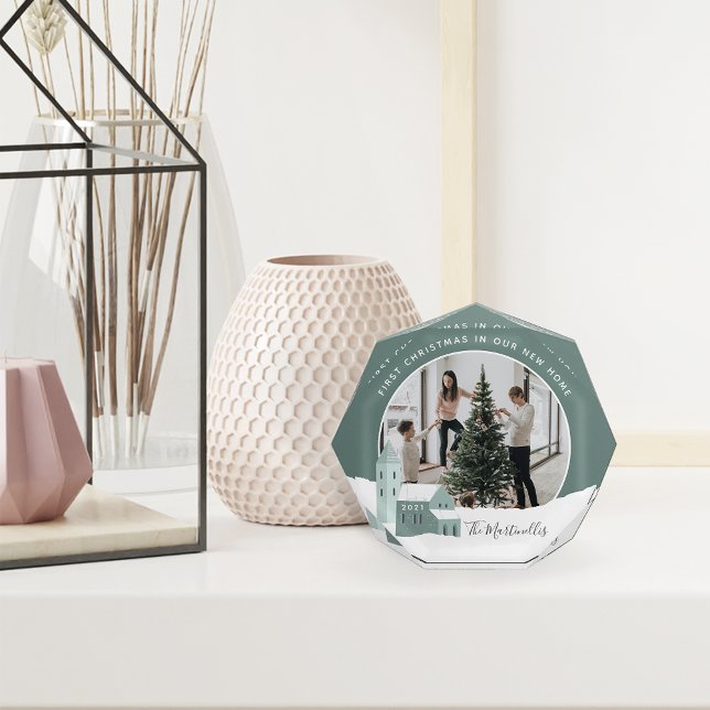 Bloque Para Fotos Snowy Village | First Christmas in Our New Home (Subido por el creador)