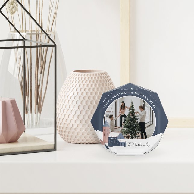 Bloque Para Fotos Snowy Village | First Christmas in Our New Home (Subido por el creador)