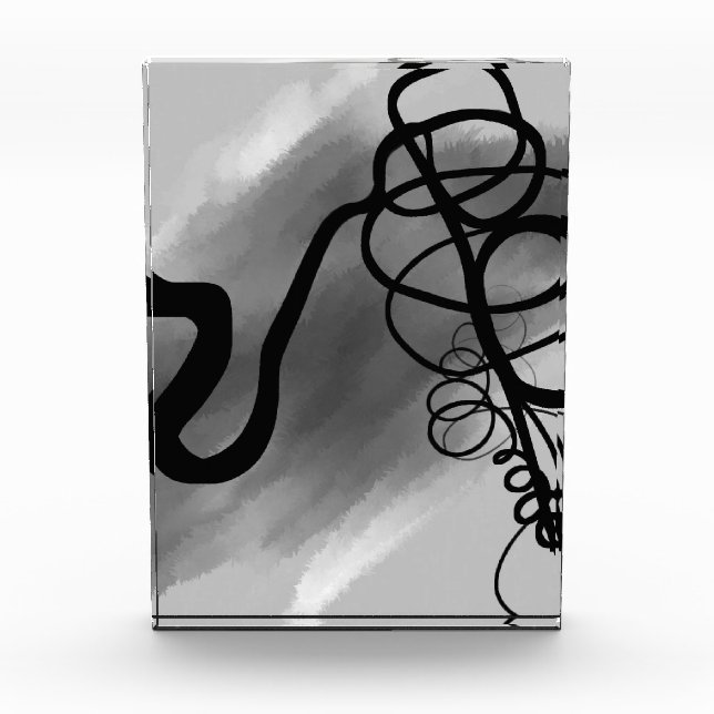 Bloque Para Fotos Sobre la rejilla: Resumen gris, negro y blanco (Anverso)