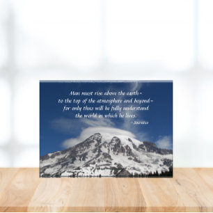 Bloque Para Fotos Sócrates Filosófico Cita Monte Rainier