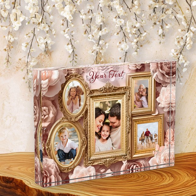 Bloque Para Fotos Soft Gold Baroque Floral Memory Frames Gallery (Subido por el creador)