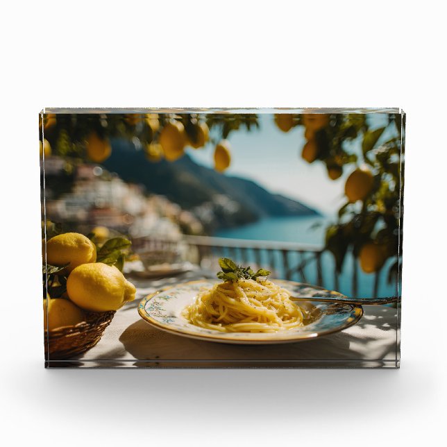 Bloque Para Fotos Spaghetti con salsa de crema de limón (Anverso)
