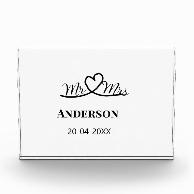 Bloque Para Fotos Sr & Sra agregar apellido fecha año favor de la bo (Anverso)