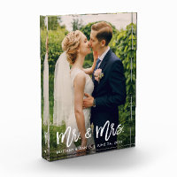 Sr. y Sra. Boda Modern Brush Script