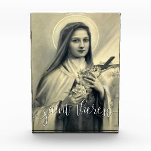 Bloque Para Fotos St. Teresa poca capa blanca de la escritura de la