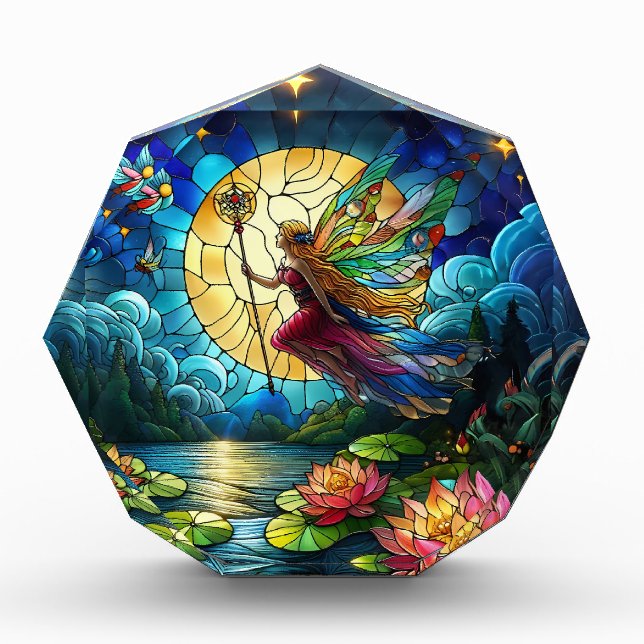Bloque Para Fotos Stained Glass Moonlight Flight Fairy  (Anverso)