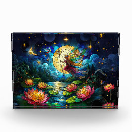 Bloque Para Fotos Stained Glass Moonlight Flight Fairy 
