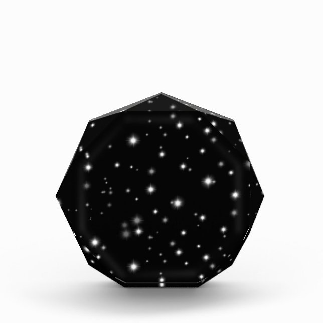 Bloque Para Fotos Starlight Sparkles Black and White Stars (Anverso)