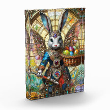 Steampunk Easter Bunny Warrior Angel