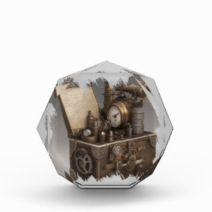 Bloque Para Fotos Steampunk Time Machine - Vintage Treasure Chest