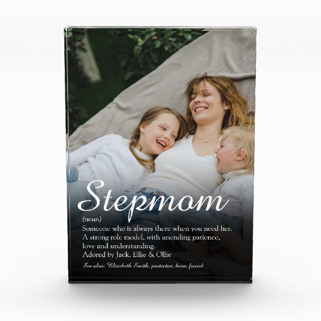 Bloque Para Fotos Stepmom Stepmom Modern Elegant Script (Anverso)