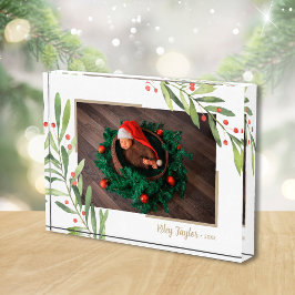 Bloque Para Fotos Sucursales de navidad y Personalizado de Berries