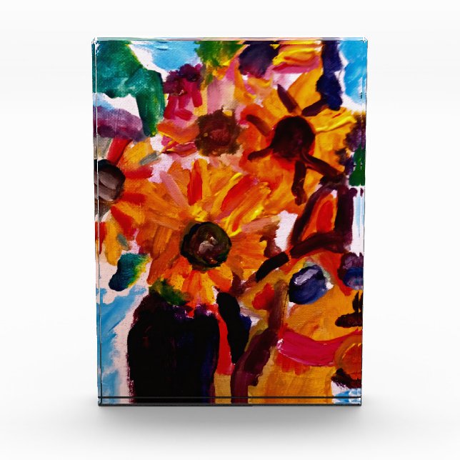 Bloque Para Fotos Sunflowers and chihuahua  (Anverso)