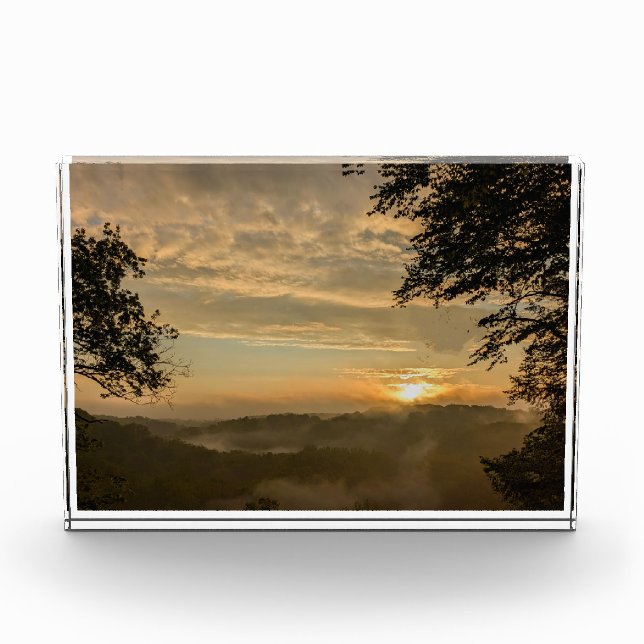 Bloque Para Fotos Sunrise Over the Foggy Valley (Anverso)