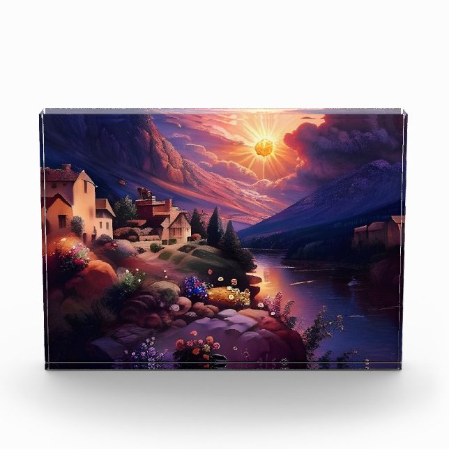 Bloque Para Fotos Sunset Hillside One (Anverso)